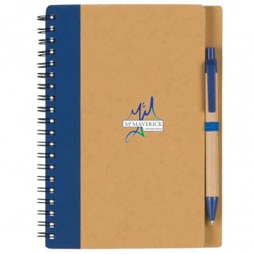 Eco-Inspired Spiral Notebook & Pen