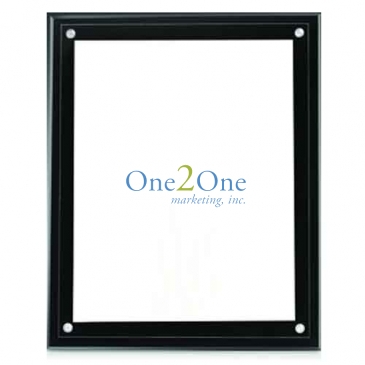 Large Certificate Holder - Clear on Black - 8" x 10" Insert
