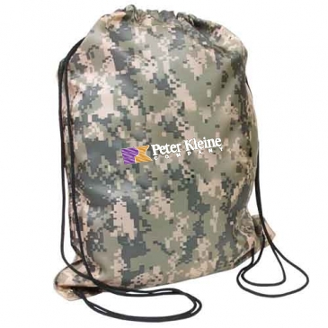 Digital Camo Drawstring Backpack