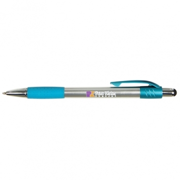 Premium Silver Stylus Pen W/ Metallic Accents