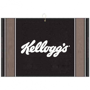 16" X 24" Designer Woven Golf Towel W/ 2 Scrubbers