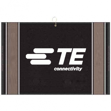 16" X 24" Designer Woven Golf Towel W/ 2 Scrubbers