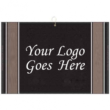 16" X 24" Designer Woven Golf Towel W/ 2 Scrubbers
