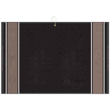 16" X 24" Designer Woven Golf Towel W/ 2 Scrubbers
