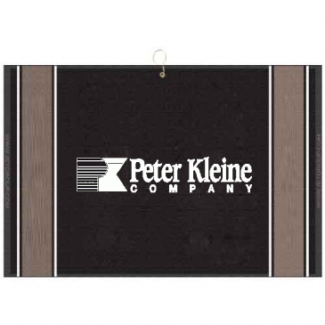 16" X 24" Designer Woven Golf Towel W/ 2 Scrubbers