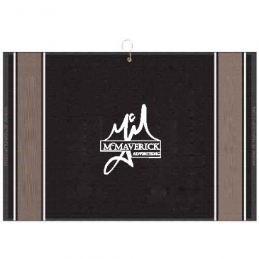 16" X 24" Designer Woven Golf Towel W/ 2 Scrubbers