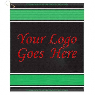 16" X 19" Designer Woven Golf Towel W/ Scrubbers