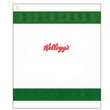 16" X 19" Designer Woven Golf Towel W/2 Cleaner Qs