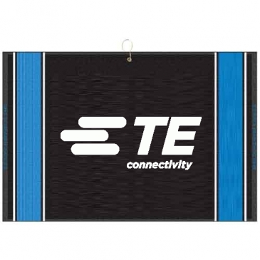 16" X 24" Designer Woven Golf Towel W/ 2 Scrubbers