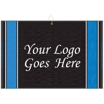 16" X 24" Designer Woven Golf Towel W/ 2 Scrubbers