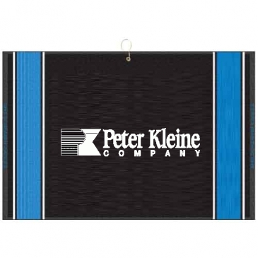 16" X 24" Designer Woven Golf Towel W/ 2 Scrubbers
