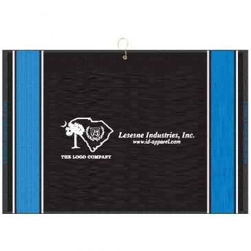 16" X 24" Designer Woven Golf Towel W/ 2 Scrubbers