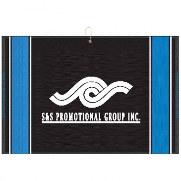 16" X 24" Designer Woven Golf Towel W/ 2 Scrubbers
