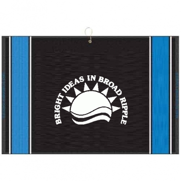 16" X 24" Designer Woven Golf Towel W/ 2 Scrubbers