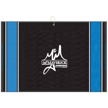 16" X 24" Designer Woven Golf Towel W/ 2 Scrubbers