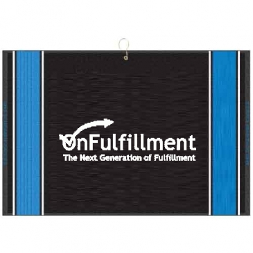 16" X 24" Designer Woven Golf Towel W/ 2 Scrubbers