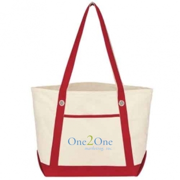 Medium Cotton Canvas Sailing Tote Bag