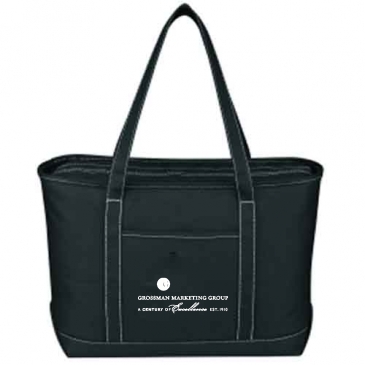 Large Cotton Canvas Yacht Tote Bag_Embroidered