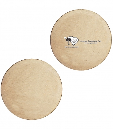 Wood Lapel Pins: 1" W x 1" H