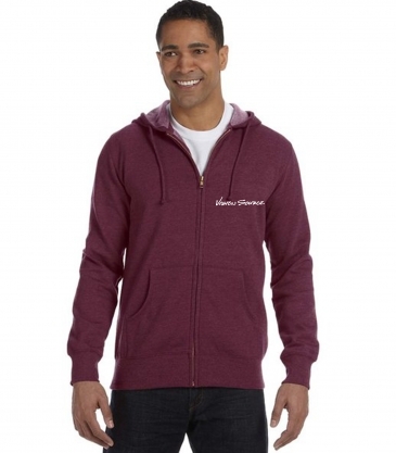 Unisex Heathered Full-Zip Hooded Sweatshirt
