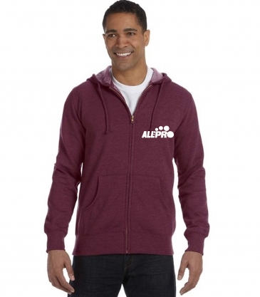Unisex Heathered Full-Zip Hooded Sweatshirt