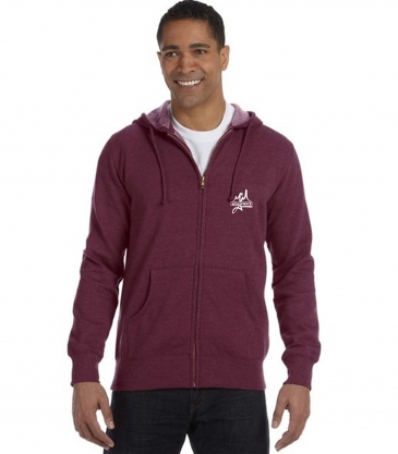 Unisex Heathered Full-Zip Hooded Sweatshirt