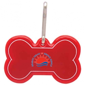 Dog Bone Reflective Collar Tag