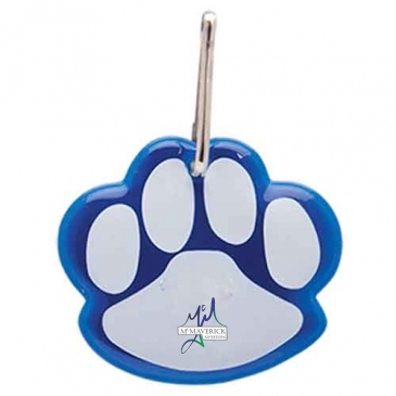 Paw Shaped Reflective Collar Tag