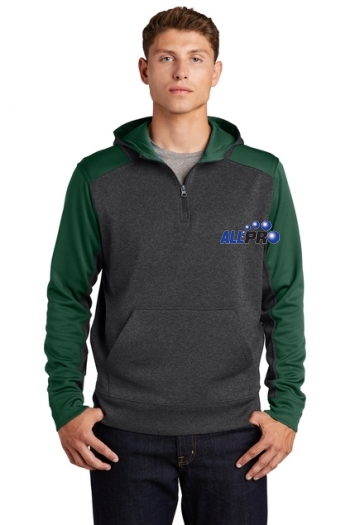 Sport-Tek®  Tech Fleece Colorblock 1/4-Zip Hooded Sweatshirt
