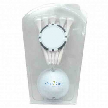 1 Ball 5 Tee Clam With Poker Chip Ball Marker