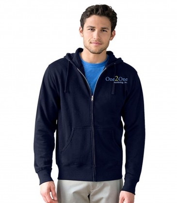 Premium Lightweight Fleece Full-Zip Hoodie