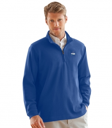 ¼-Zip Flat-Back Rib Pullover