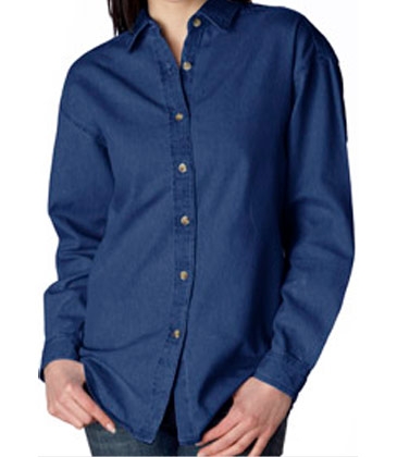 UltraClub Ladies' Cypress Denim