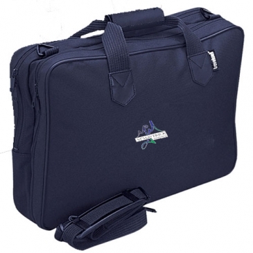 Soft Brief Double Compartment W/ Leather Trim, Foam Padded
