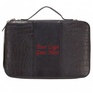 Deluxe Croc Leather Cosmetic Case
