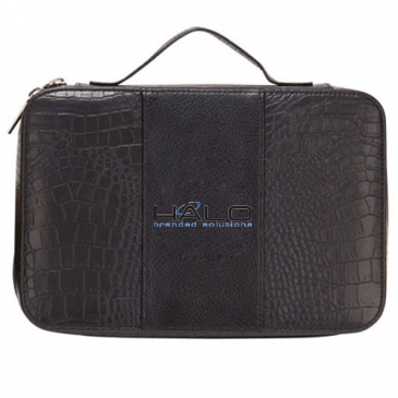 Deluxe Croc Leather Cosmetic Case
