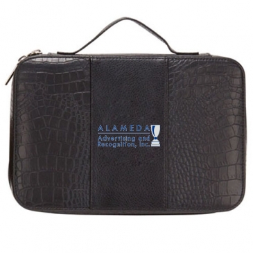Deluxe Croc Leather Cosmetic Case