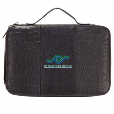 Deluxe Croc Leather Cosmetic Case