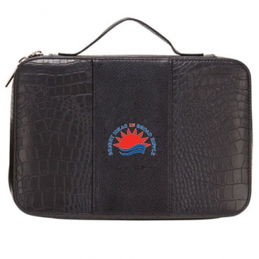 Deluxe Croc Leather Cosmetic Case