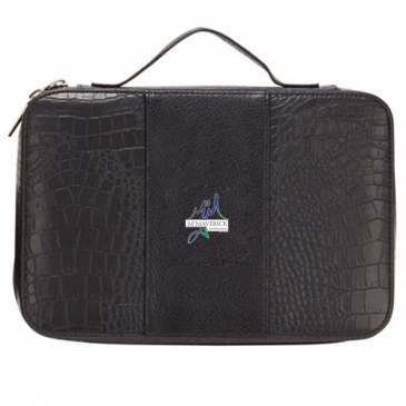 Deluxe Croc Leather Cosmetic Case