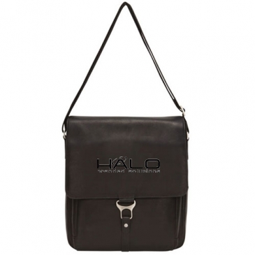 Leather Vertical Laptop Messenger
