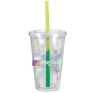 16oz. Victory Acrylic Tumbler W/ Mood Straw