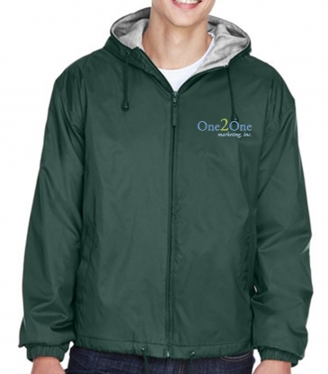 UltraClub Adult Fleece-Lined Hooded Jacket