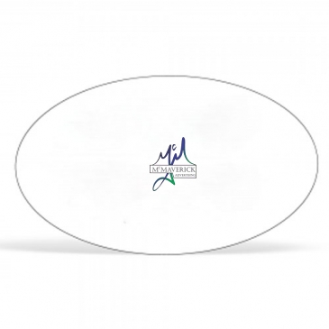 Oval Sticker | 1 1/2" x 2 1/2"| White Static | Static Back | Scre
