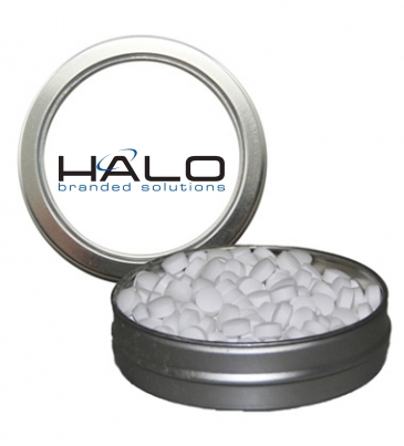 Candy Window Tin Short Round_Sugar-Free Peppermints, Hearts