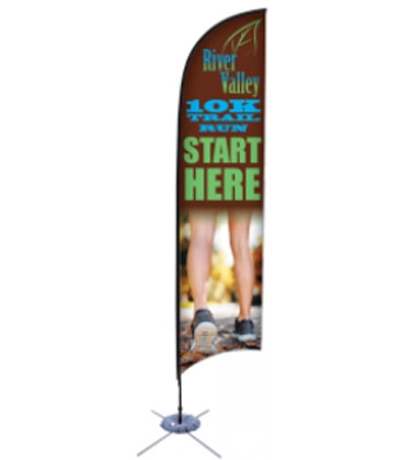 Promotional Flags - 9' Feather, Spike Base