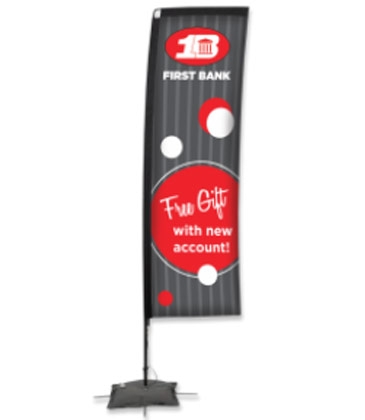 Promotional Flags-7' Rectangle, Scissor Base
