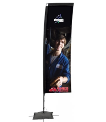 Promotional Flags-7' Rectangle, Spike Base