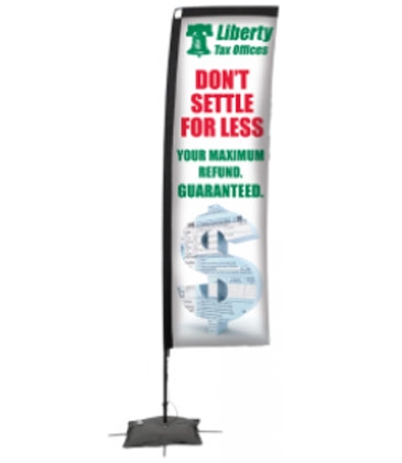 Promotional Flags-10' Rectangle, Scissor Base