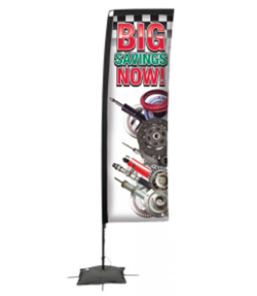Promotional Flags-10' Rectangle, Spike Base